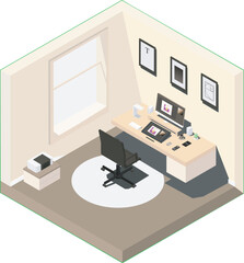 Designer Room Isometric Design
