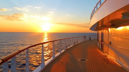 Fototapeta premium Sunset Cruise Deck