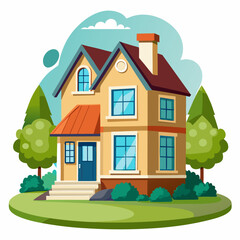 Naklejka premium House vector on white background