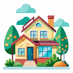 Naklejka premium House vector on white background