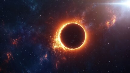 Fototapeta premium Fiery Ring of a Black Hole