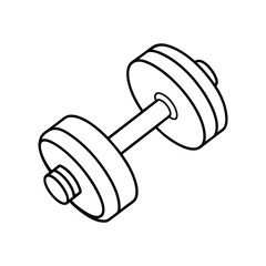 Dumbell Drawing Design Vector Illustration Clipart Eps