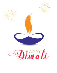 Happy Diwali festival, Happy Diwali colorful card, background. Vector