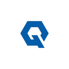 Hexagon Letter Q logo design vector template
