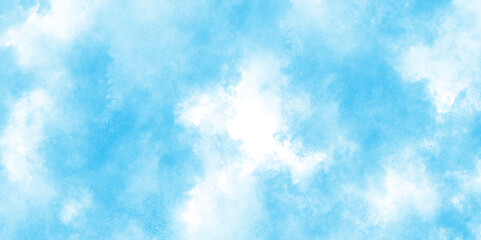 cloudy and soft sky blue blurred and grainy Blue powder explosion, The sky blue texture clouds, blue watercolor paper texture background, Soft and cloudy blue sky Watercolor background texture.