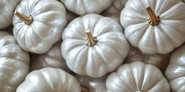 Recently harvested greish silver pumpkins in a random pile