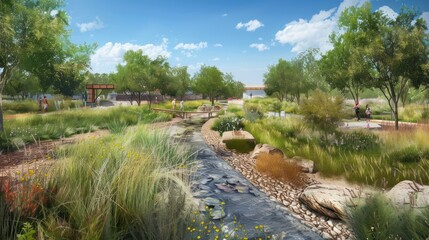 Park Creekside Pathway Design