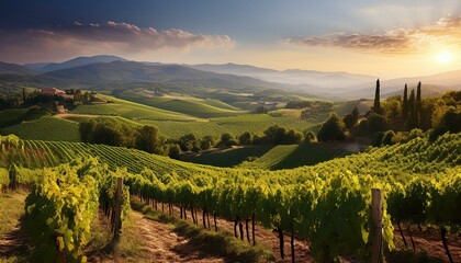 Obraz premium Paysage de vignoble français.