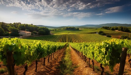 Fototapeta premium Paysage de vignoble français.