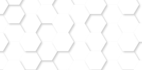 Naklejka premium Vector white Hexagonal Background. Luxury White Pattern. 3D Futuristic abstract honeycomb mosaic white background. geometric mesh cell texture. modern futuristic wallpaper.