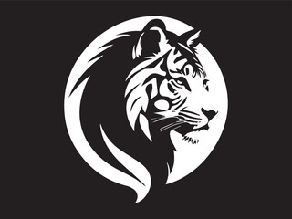 Black animals logo icon on white background