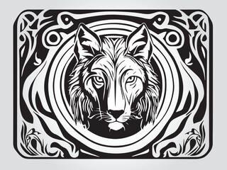 Black animals logo icon on white background