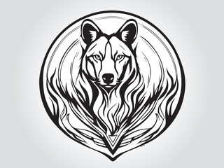 Black animals logo icon on white background