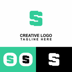 Simple S logo template for small business.