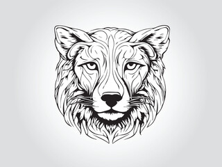 Black animals logo icon on white background