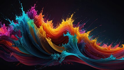 Colorful and Vibrant Sound Energy Graphic Wallpaper. Ideal for a Desktop wallpaper or Screensaver.
