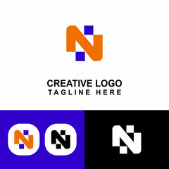 Nice logo with N concept for brand identity.