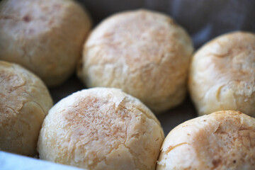 Chinese mooncake with pork filling. Pork mooncake close up