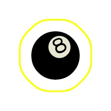 tattoo in traditional style of 8 ball