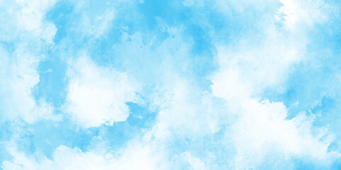 Vibrant clear blue sky with puffy and blurry natural clear clouds, The summer is colorful clearing day Good weather with natural clouds, Abstract blue color clouds background.