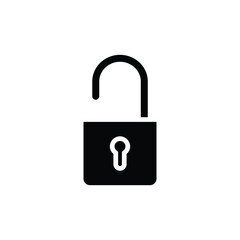 unlock lockpad solid icon vector design good for web or mobile app