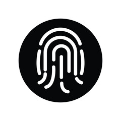 fingerprint solid icon vector design good for web or mobile app