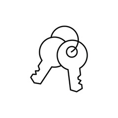 key thin outline icon vector design good for web or mobile app