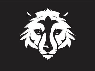 Black animals logo icon on white background