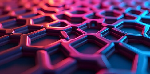 Fototapeta premium abstract background with hexagons