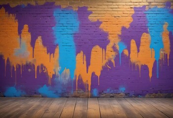 colorful brick wall background-neon brick wall background