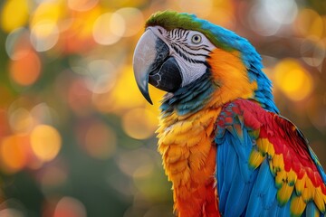 Obraz premium Colorful Macaw Portrait