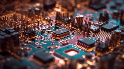 Macro Photography of Circuit Board