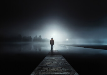 Fog creates an ethereal atmosphere.  