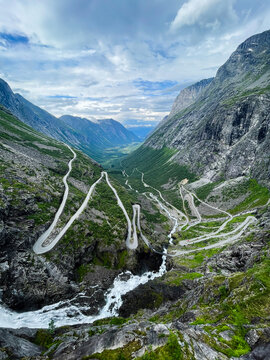 Trollstigen - Norwegian Winding Mountainous Road 