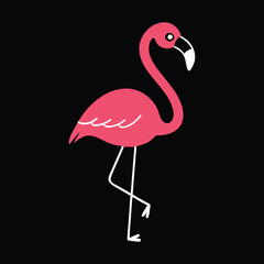 Obraz premium Explore vibrant flamingo bird vector art illustrations, showcasing bold and colorful designs perfect for digital and print creative projects