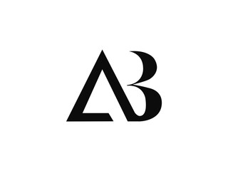 AB Logo Design Vector Art