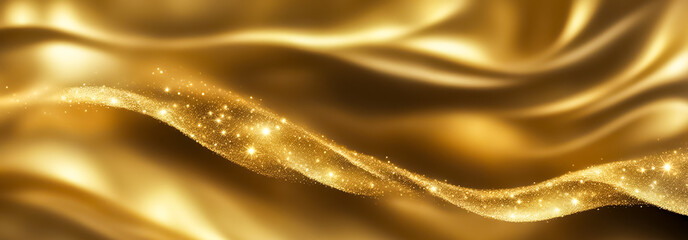 ゴールドの布に包まれた抽象的な背景