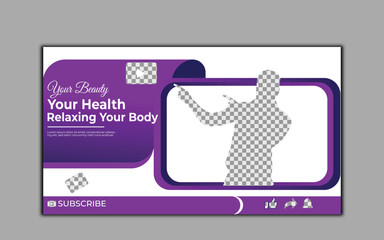 Vector modern digital Corporate YouTube video thumbnail. and social media post for promotion Business and web banner template.