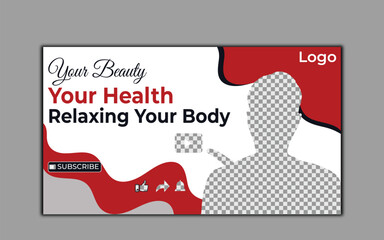 Vector modern digital Corporate YouTube video thumbnail. and social media post for promotion Business and web banner template.