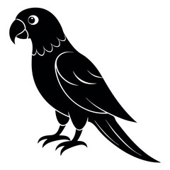 Obraz premium Simple Parrot silhouette vector illustration. 