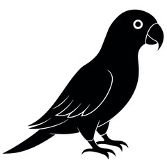 Fototapeta premium Simple Parrot silhouette vector illustration. 