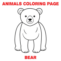 Fototapeta premium animals coloring book for kisa