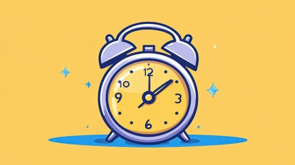 An alarm clock icon with two bells on top, set for 6:00 AM, evoking the idea of early morning routines