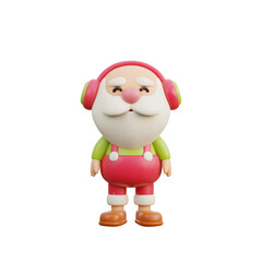 3D Christmas Santa Claus, Merry Christmas and happy new year, 3d rendering