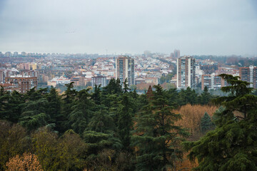 Fototapeta premium Madrid, Spain - aerial view of the city
