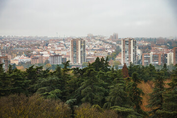 Fototapeta premium Madrid, Spain - aerial view of the city