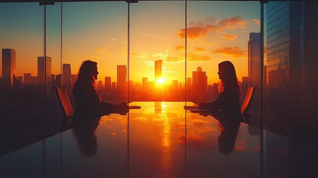 Human resources personnel conducting compassionate interviews in a sunlit office.