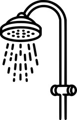 Shower vector icon. filled flat sign for mobile concept and web sign, symbol, vector, art