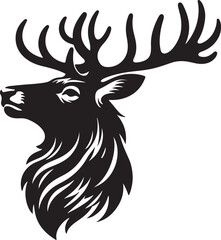 Rain deer silhouettes vector illustration 