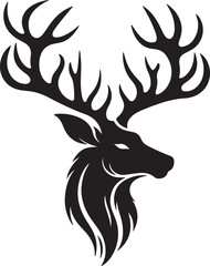 Rain deer silhouettes vector illustration 